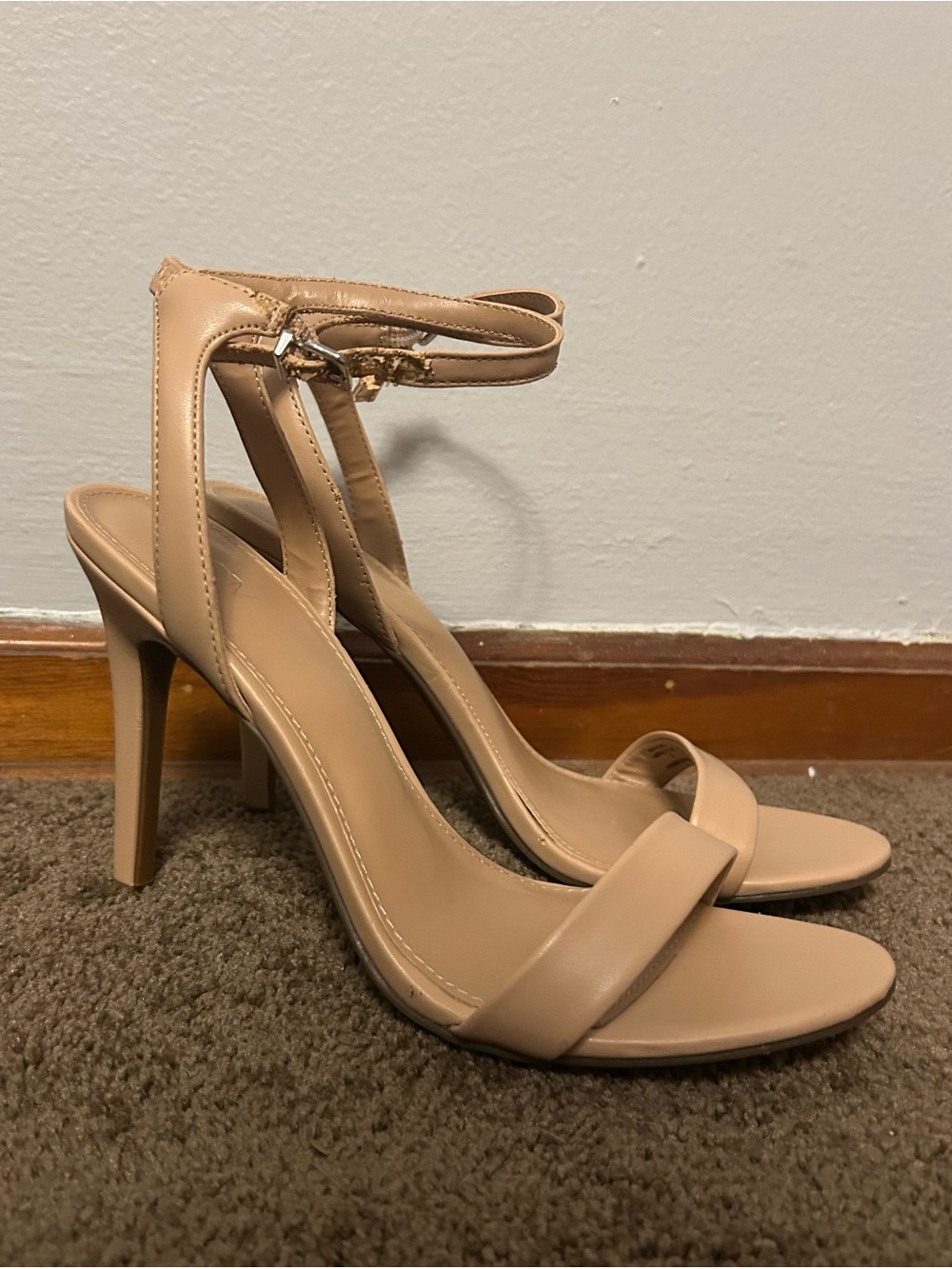 Abound Nordstrom Tan/Nude Women’s Sz 9 Heels Strappy Stilettos Sandals 4.5 Inch